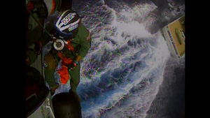A Coast Guard Sector San Diego MH-60 Jayhawk aircrew medically evacuates a 50-year-old male