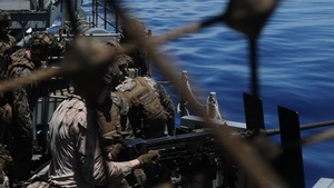 Battalion Landing Team 2/1, maritime raid force machine gun deck shoot