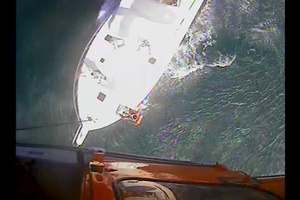The Coast Guard medevacs injured fisherman 10 miles south of Freeport, Texas