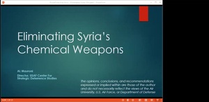 Eliminating Syria's Chemical Weapons