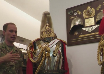 B-Roll:  US Veterinary soldiers visit the  Household Cavalry Mounted Regiment