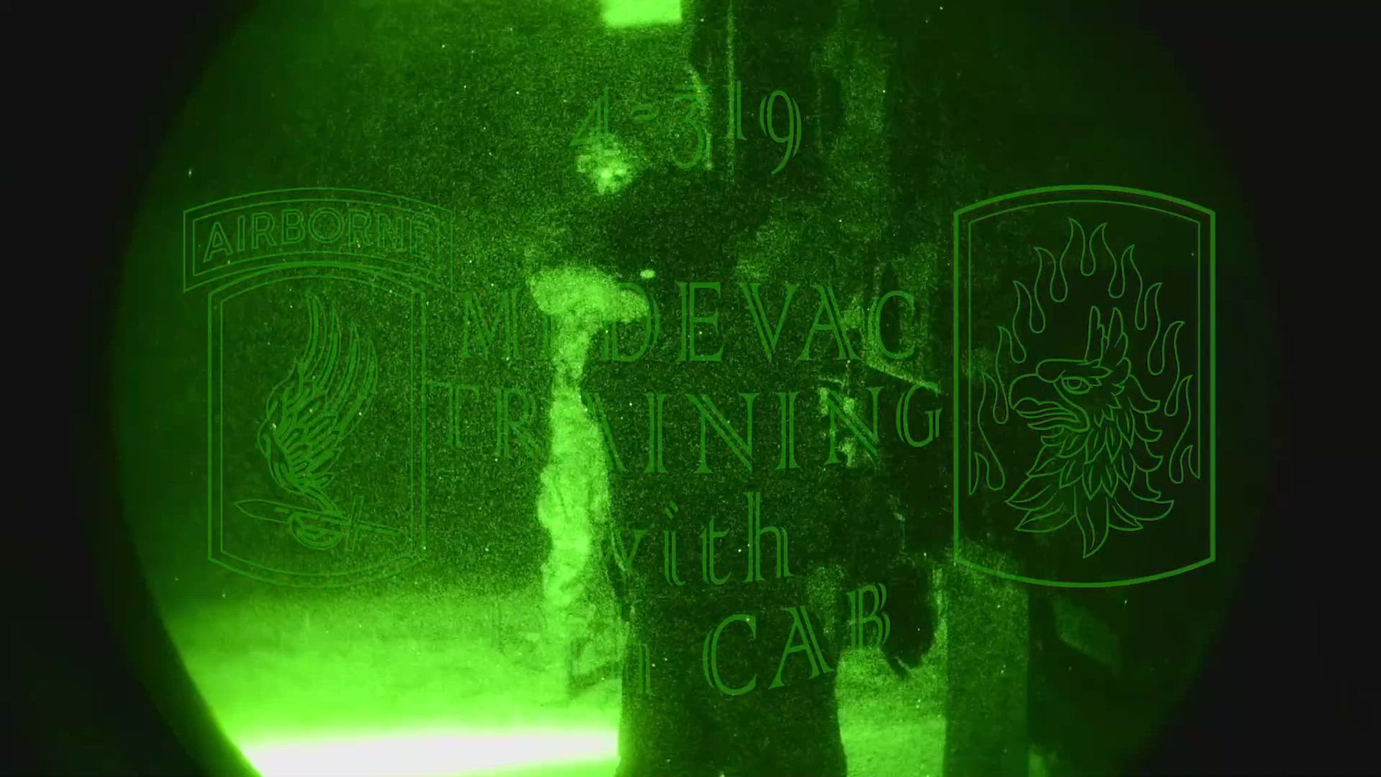 U.S. Paratroopers assigned to Headquarters and Headquarters Battery, 4th Battalion, 319th Airborne Field Artillery Regiment, 173rd Airborne Brigade, conduct nighttime air medical evacuation training with Soldiers assigned to 12th Combat Aviation Brigade flying UH-60 Blackhawk helicopters at Grafenwoehr, Germany, Aug. 23, 2023. This training keeps Soldiers sharp in their ability to rapidly get casualties to levels of care and save lives. (U.S. Army video by Kevin Sterling Payne)