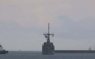 USS Pioneer (MCM 9) visits Ishigaki Port Sept. 7, 2023.