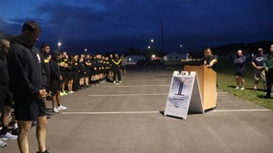 Army Chaplain gives opening words for 2023 Fort McCoy 9/11 remembrance event at dawn