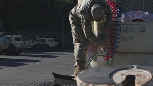 The 325th Transportation Company executes a transportation mission to retrieve vehicles in Poland