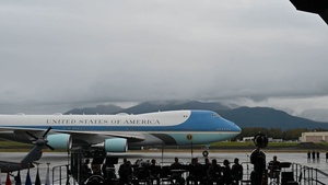 B-roll of President Joe Biden visiting Joint Base Elmendorf-Richardson