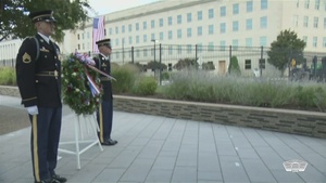 First Lady, Austin, Milley Lay Wreath at 9/11 Memorial