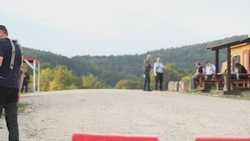 Opposition forces roll into a training village at Saber Junction 23