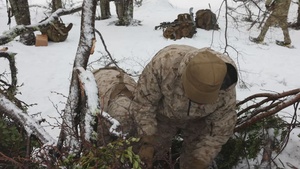 B-Roll: 1st Battalion, 4th Marines; Chilean naval infantry build snow shelters
