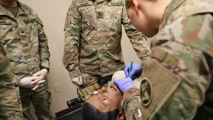 444th Medical Company Ground Ambulance train at Fort Indiantown Gap