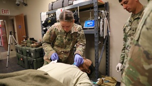 444th Medical Company Ground Ambulance train at Fort Indiantown Gap