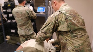 444th Medical Company Ground Ambulance train at Fort Indiantown Gap