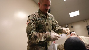 444th Medical Company Ground Ambulance train at Fort Indiantown Gap