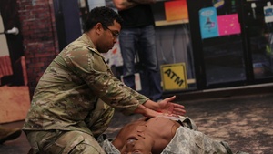 444th Medical Company Ground Ambulance train at Fort Indiantown Gap