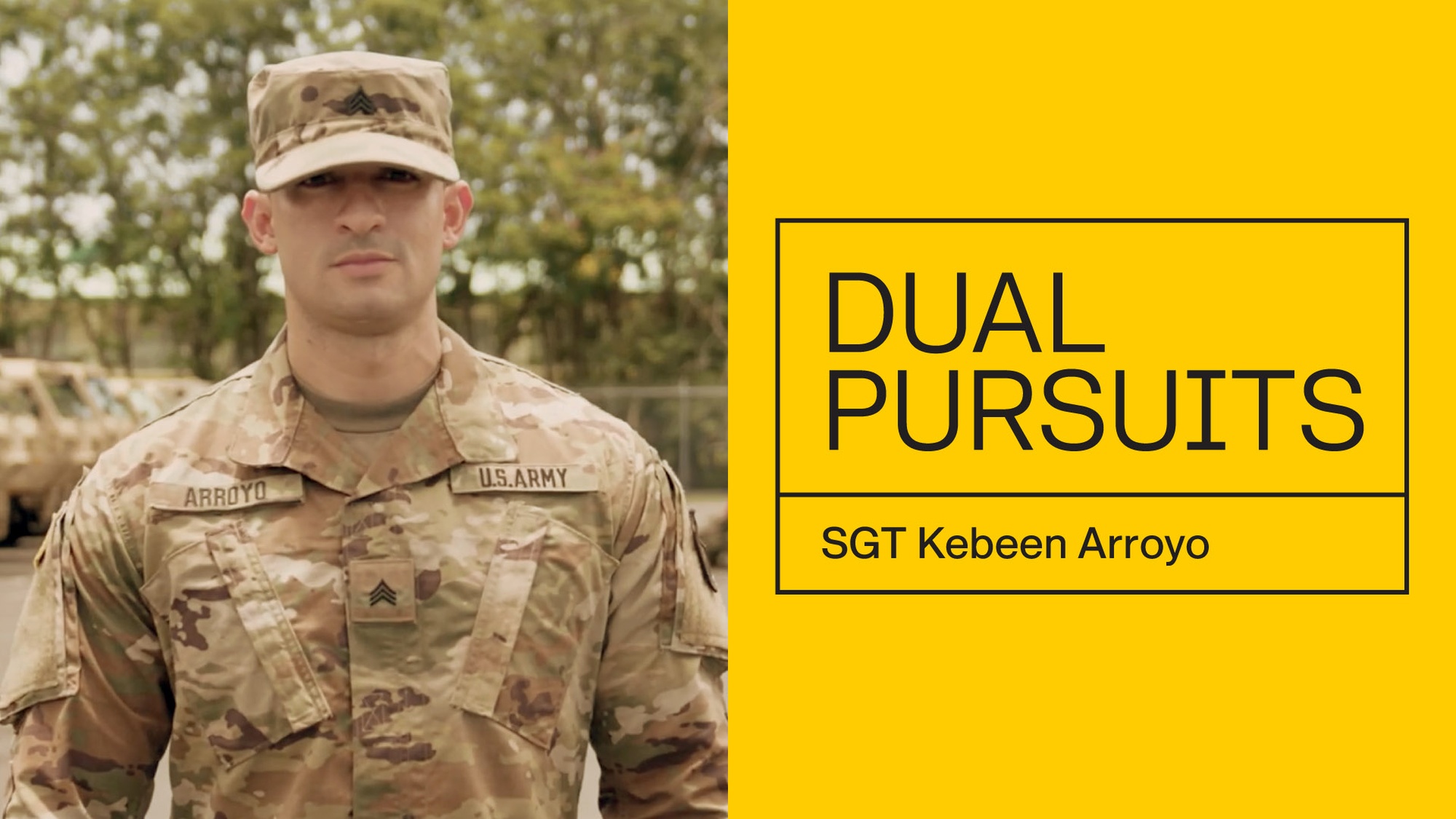 SGT Kebeen Arroyo shares his story of dual pursuits in the Army Reserve