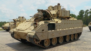 2-15 CAV Bradley Fighting Vehicle Maneuver Training (B-Roll)