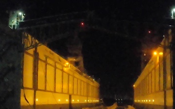 USS Scranton Enters Floating Dry Dock ARCO