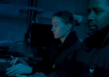 Unmanned Surface Vessel Ranger Transits with USS Shoup