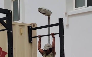 Soldiers use BeaverFit portable gym during AfricanLion 23 [Social Media | 0:05]
