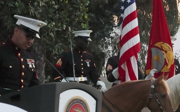 B-Roll of Camp Pendleton's 81st annual Evening Colors Ceremony