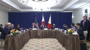 Secretary of State Antony J. Blinken meets with Japanese Foreign Minister Kamikawa Yoko and Philippine Secretary of Foreign Affairs Enrique Manalo