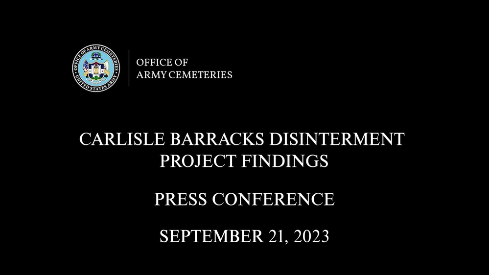 DVIDS Video Carlisle Barracks Disinterment Project Findings