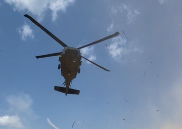 Helicopter Lands during Thunderstrike II, an Immersive Training for Multi-Domain Environments