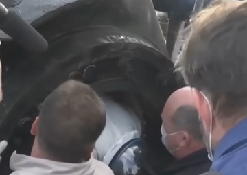 Army astronaut returns to Earth