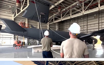 AUAB Airmen innovate, remove KC-135 vertical stabilizer
