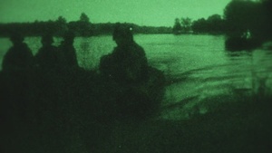 U.S. Army Best Squad Competition Day 6 Boat movement/urban Intelligence gathering (B-Roll)
