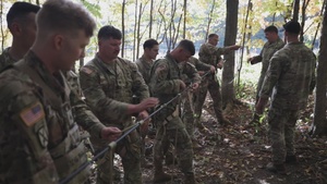 Soldiers with the 10th Mountain Division conducted a rappelling and rope management lane during Alpine Readiness Week, Oct. 3, 2023, on Fort Drum, New York.