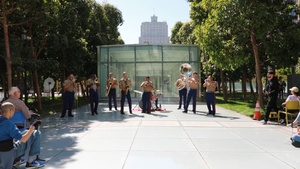 Old Breed Brass Band Performs at Salesforce Park Amphitheater