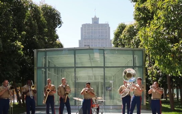 Old Breed Brass Band Performs at Salesforce Park Amphitheater