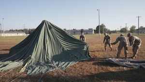 Soldiers with the 10th Mountain Division conducted a winterization training lane during Alpine Readiness Week, Oct. 4, 2023, on Fort Drum, New York.