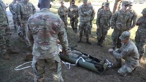 Soldiers with the 1st Battalion, 32nd Infantry Regiment, 10th Mountain Division conducted a cold weather, medical and CASEVAC training lane during Alpine Readiness Week on Fort Drum, New York, Oct. 4, 2023