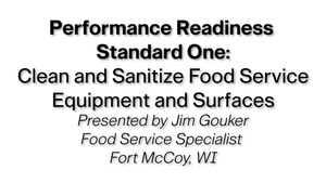PRS 1 - Clean and Sanitize Equipment and Surfaces | Warrior Restaurant Inspection Guide