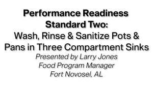 PRS 2 - Wash, Rinse and Sanitize Pots and Pans | Warrior Restaurant Inspection Guide