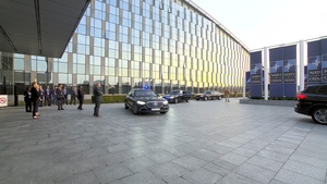 US Secretary of Defense arrives at NATO HQ for the meeting of NATO Ministers of Defence
