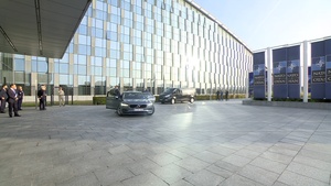 Croatian Minister of Defence arrives at NATO HQ for the meeting of NATO Ministers of Defence