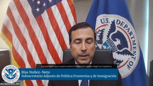 Blas Nuñez-Neto Subsecretario Adjunto de Política Fronteriza y de Inmigración, Departamento de Seguridad Nacional de los Estados Unidos sobre el restablecimiento de vuelos directos de repatriación de venezolanos 02