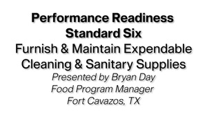PRS 6 - Furnish and Maintain Cleaning and Sanitary Supplies | Warrior Restaurant Inspection Guide