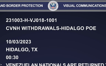 CVNH Withdrawals-Hidalgo Port of Entry