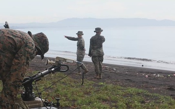 B-Roll: MRF-SEA Marines set up communication site on the coast during MTA Sama Sama 23