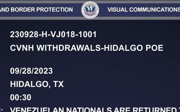CVNH Withdrawals, Hidalgo POE