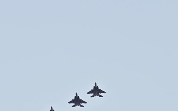 U.S. Airmen Conduct an Integrated Combat Turn with F-15 Strike Eagles Upon Arrival to the USCENTCOM Area of Responsibility