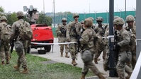 B-Roll: E2B medical lane training at Caserma Del Din, Italy