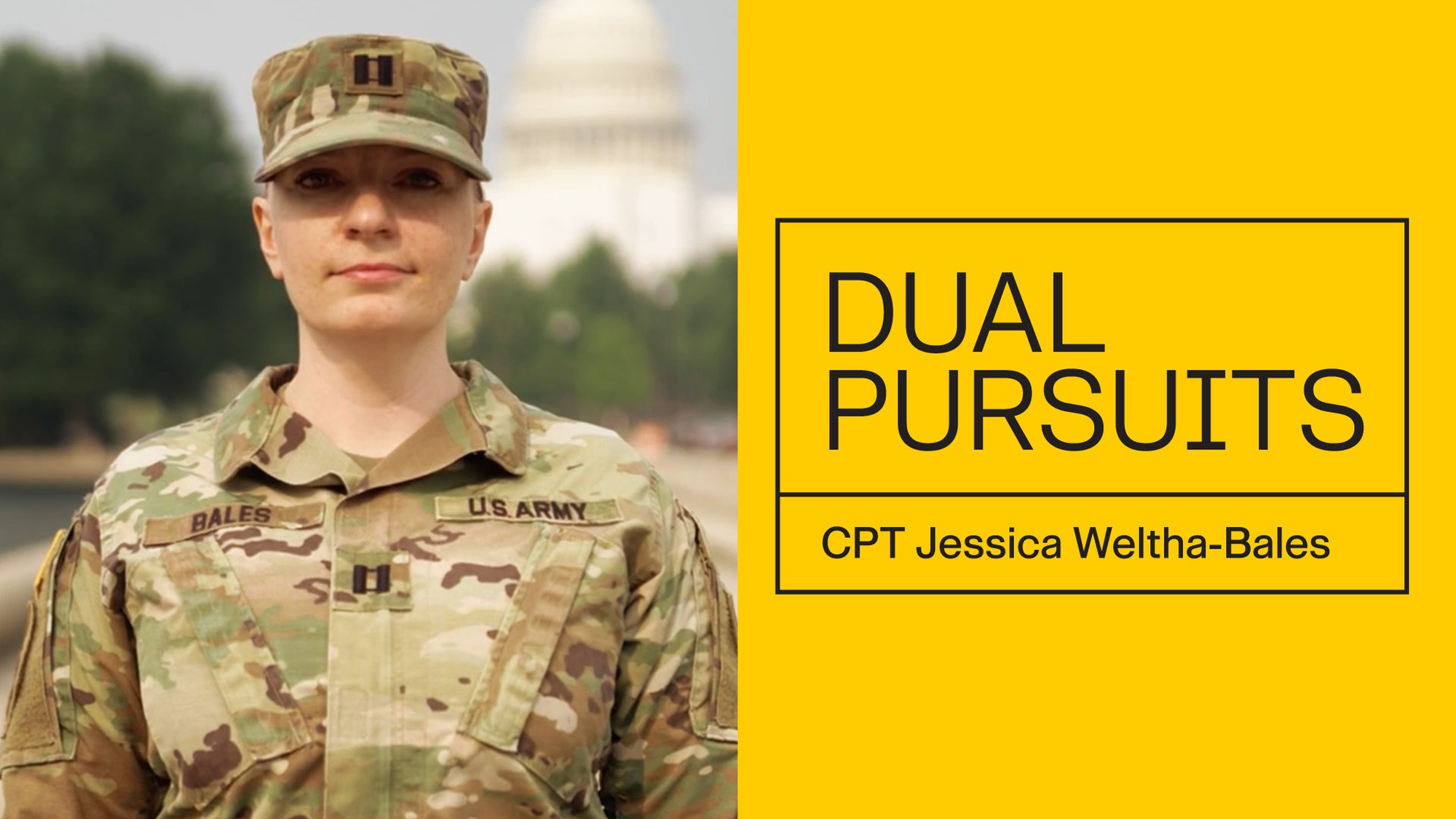 Army Reserve CPT Jessica Weltha-Bales shares how she's pursuing her passions and being all she can be in through serving part time.