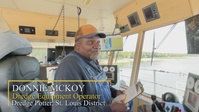 Dredge Potter Equipment Operator discusses dredging on the Mississippi River