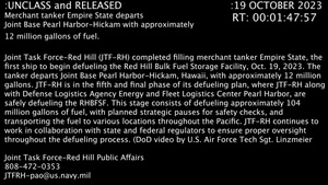 First Tanker to Defuel Red Hill Bulk Fuel Storage Facility Departs