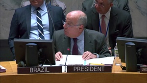 Secretary of State Antony J. Blinken participates in a United Nations Security Council Ministerial on the situation in the Middle East in New York City, New York